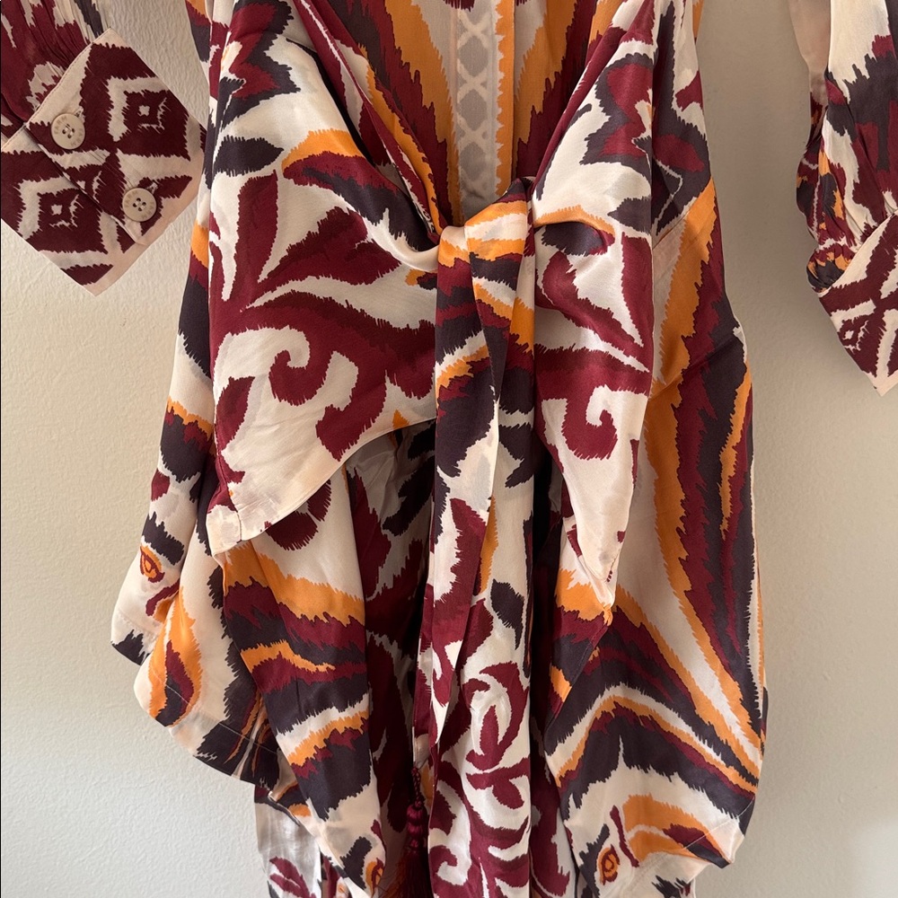 FARM RIO Cream Toucans Scarf Maxi Dress, size Small, BRAND NEW WITH TAG. $298 - Picture 14 of 17